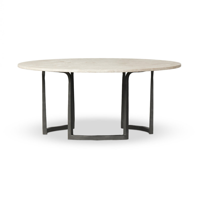 Axtell Coffee Table- Small-Lunar Marble, 17" H x 40" L x 40" W