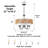 5-light Rattan Candelabra Pendant Light with Diffuser