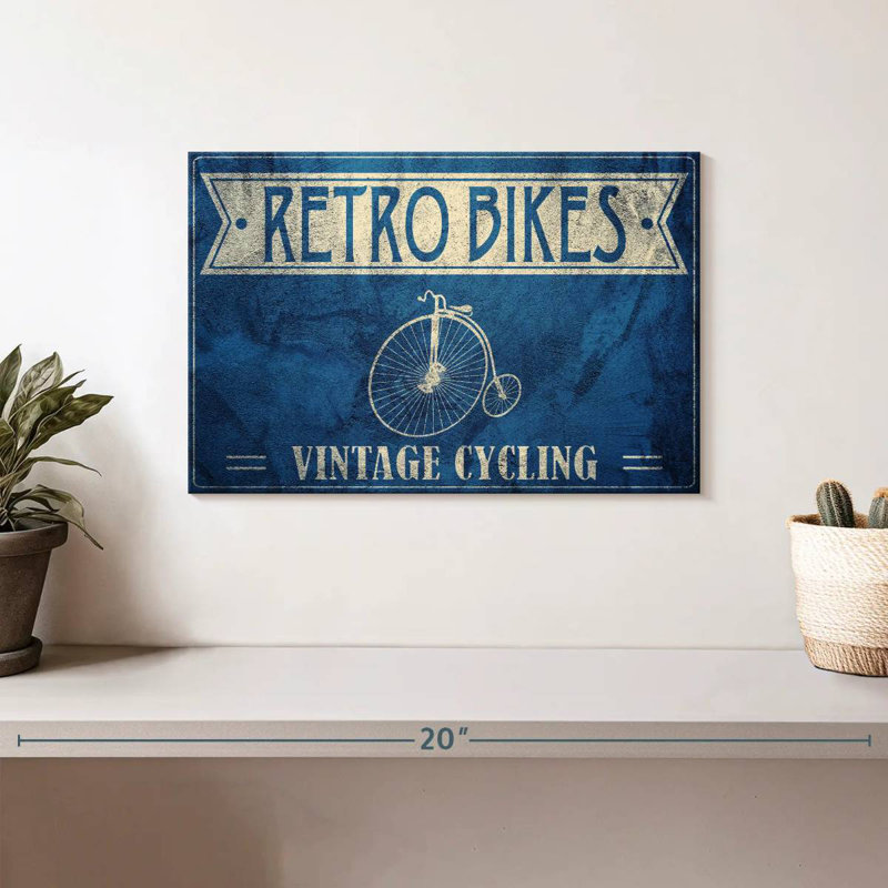 Mehar Retro Bikes Typography, 8" H x 12" W