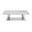 Table basse en faux marbre et plateau en miroir argenté