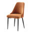 Table à manger 5 pièces: table rectangulaire avec pieds en métal et 4 chaises en velours orange et chaises d'appoint rembourrées, structure moderne
