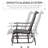 Outdoor Glider Chair In Grey. Stylish And Relaxing. Steel Frame, Mesh. For Porch, Garden. Supports 330 Lbs Patio Functional Mesh Fabric. Weight Capacity