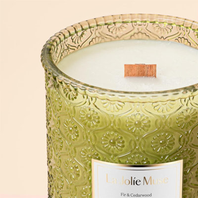 Bougie parfumée sapin et bois de cèdre