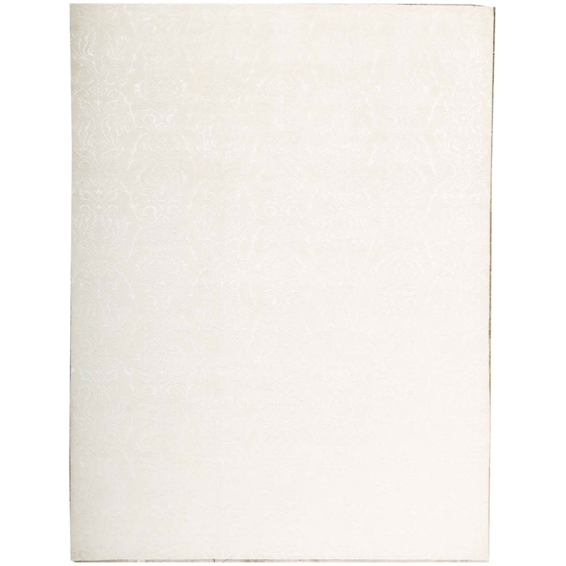 Hand-Knotted High-Quality Ivory Area Rug, Rectangle 8'11" x 11'9"