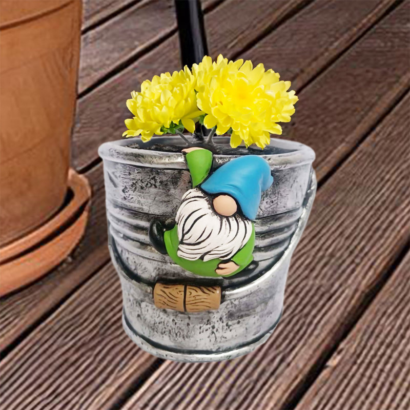 6.6" Cement Gnome Pot