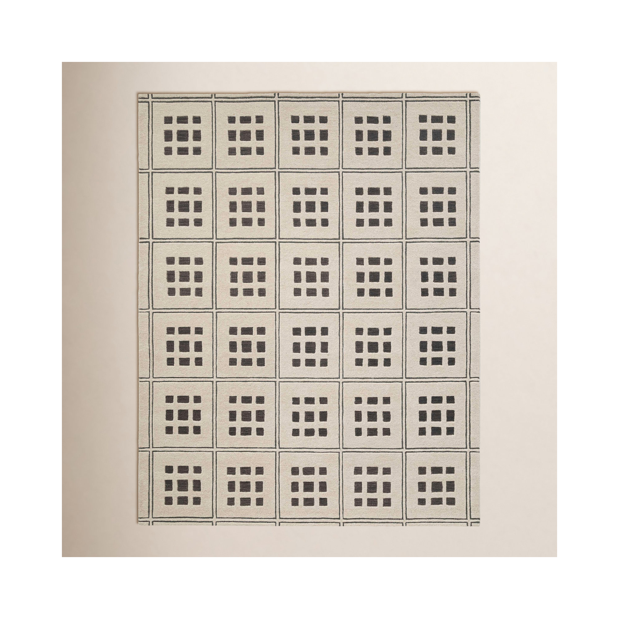 Maldiv Hand Tufted Wool Indoor Rug, Rectangle 5' x 8'