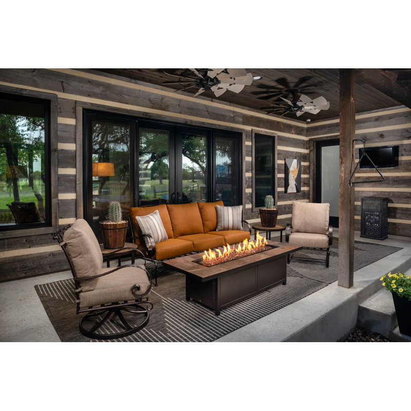 Classico Outdoor 3 - Seat Patio Sofa, Copper Creek, Cast Lagoon