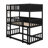 Triple Wood Bunk Bed, With Ladders, Guardrails Detachable Bunk Bed-399701408
