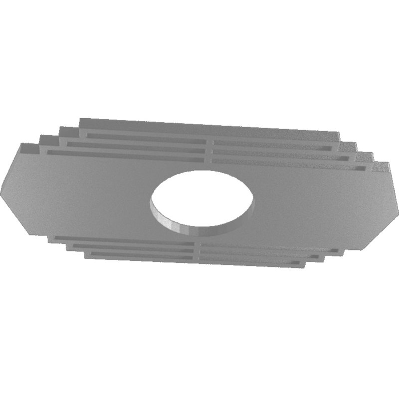 Médaillon de plafond architectural percé en PVC de qualité architecturale 32 po x l 16 po x H 8 3/8 po x P 1 po, Nickel