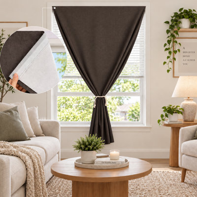Rideaux occultants auto-adhésifs sans perçage, polyester, housse de fenêtre à intimité instantanée, stores portables faciles à poser pour chambre à coucher, dortoir, véhicule récréatif et voyage