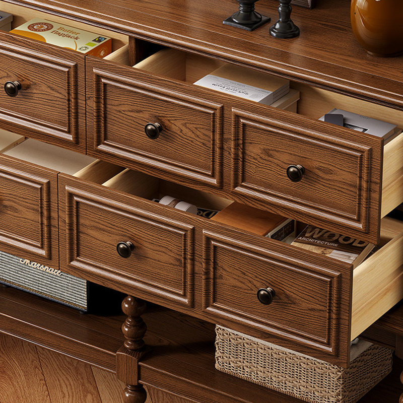 Console américaine de style américain, Brun, H 39,4 po x l 63 po x P 15,7 po
