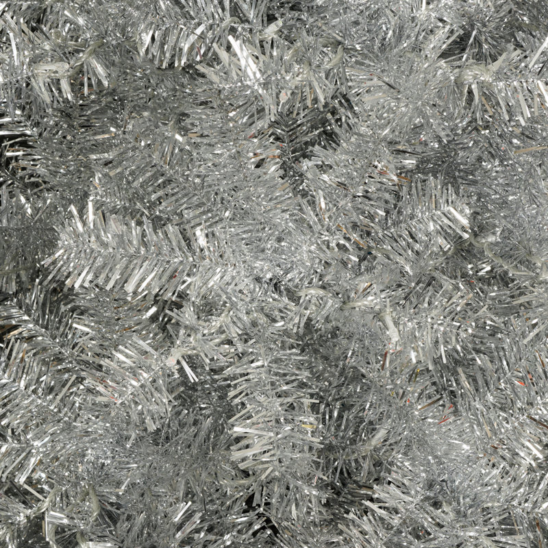 6FT Sliver Pre-Lit Artificial Christmas Tree, 6' H