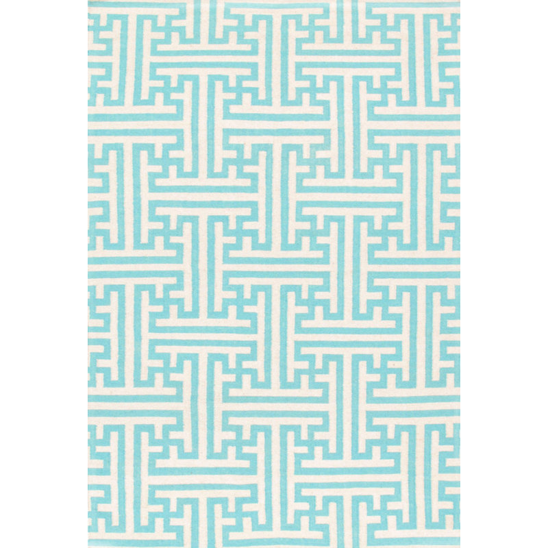 Tapis turquoise / ivoire Krysten