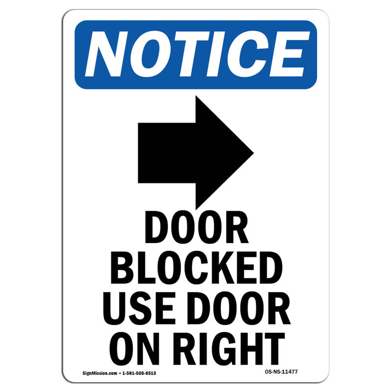 Notice Use Door