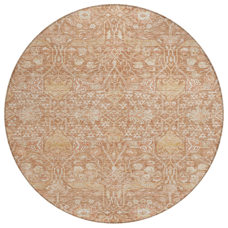 Tapis intérieur / extérieur orange Mila , 2'3" x 7'6"