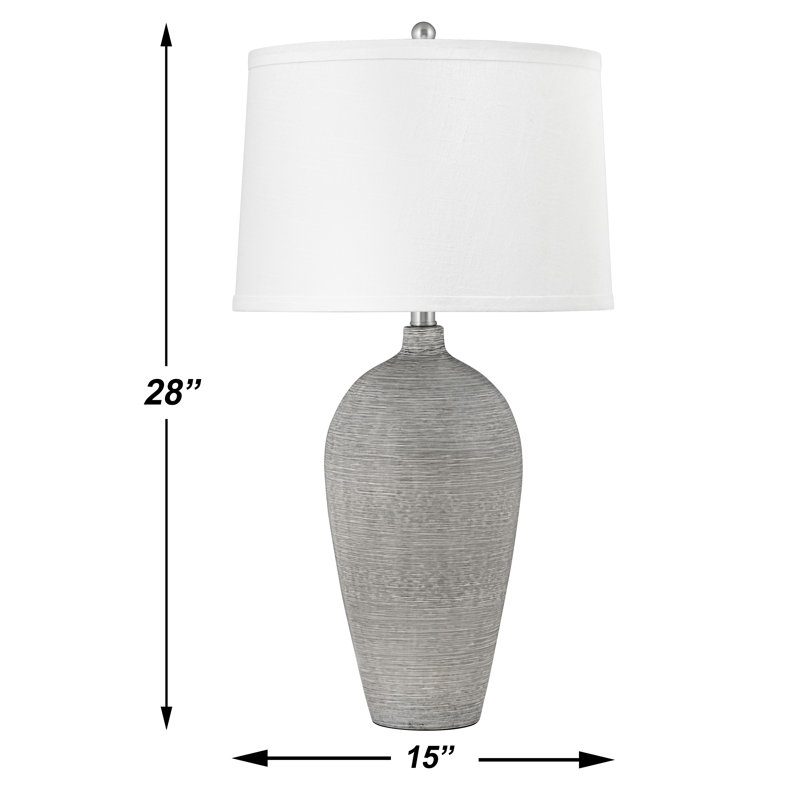 Monza 28 in. Ceramic Table Lamp, Gray
