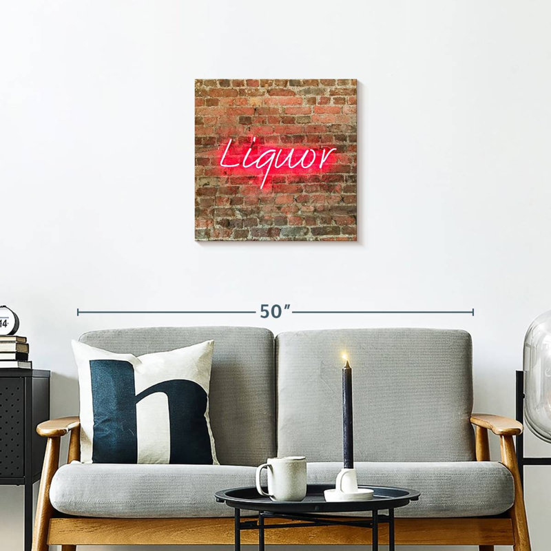 Enseigne néon Tergel Liquor, H 20 po x l 20 po