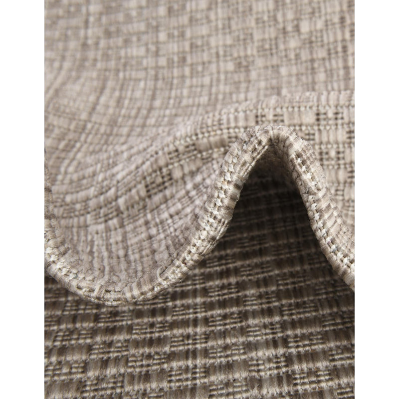 Bembry Beige Indoor/Outdoor Area Rug, Round 13'