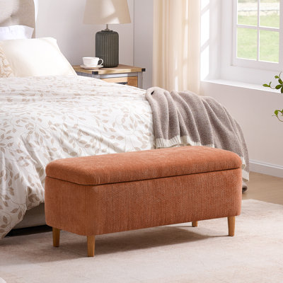Polyester Upholstered Storage Bench