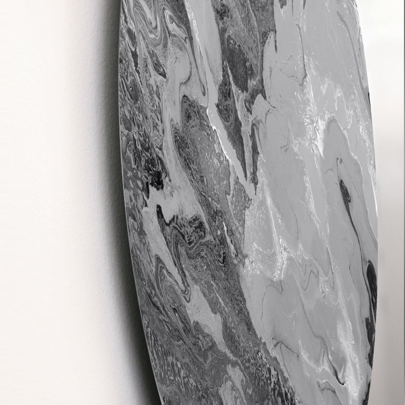 «Gray Wavy», art mural moderne, H 23 po x l 23 po x P 1 po
