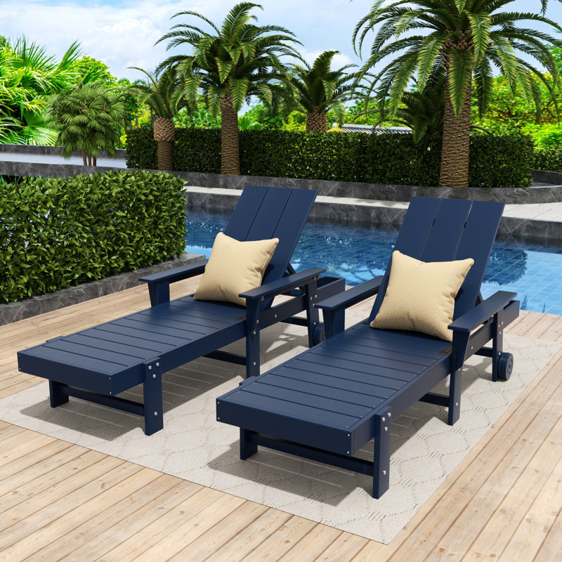 Joubert Outdoor Chaise Lounge Set, White
