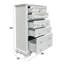 Commode 5 tiroirs Flora, finition blanche-1950077370