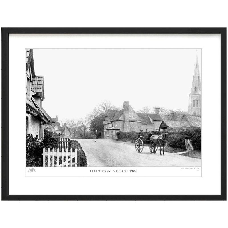 Ellington, Village 1906 by Francis Frith - Single Picture Frame Print, 60cm H x 80cm W x 2.3cm D