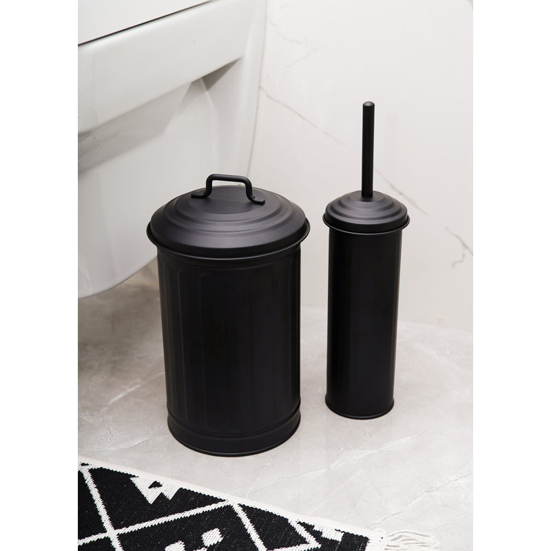 Black Toilet Brush & Holder