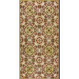 Ivory Cream Color European Floral Design Antique English Needlepoint Carpet