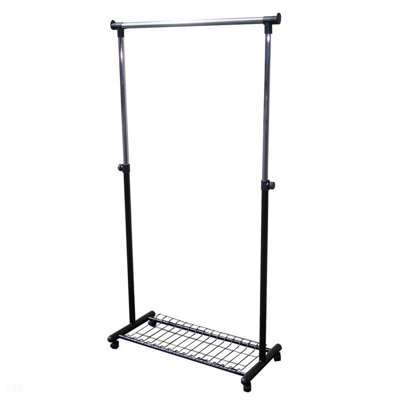 Durable 66 Inch Tall Metal Coat Rack With Black Finish For Maximum Storage And Easy Mobility In Any Room