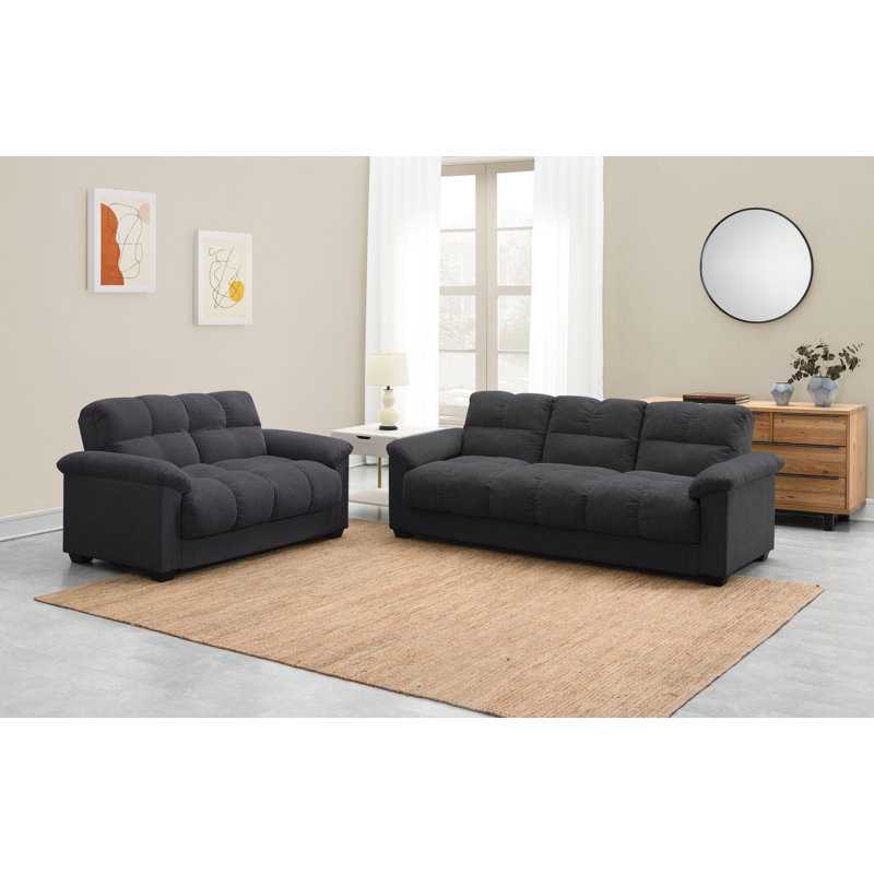 Safana 2 - Piece Living Room Set, Dark Grey