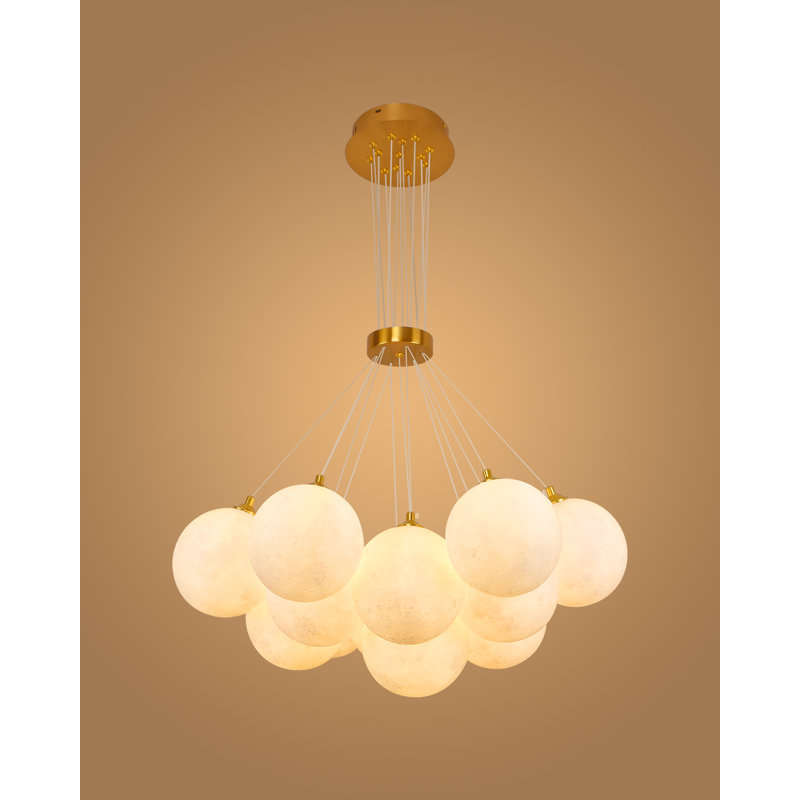 13 - Light Dimmable Globe Chandelier