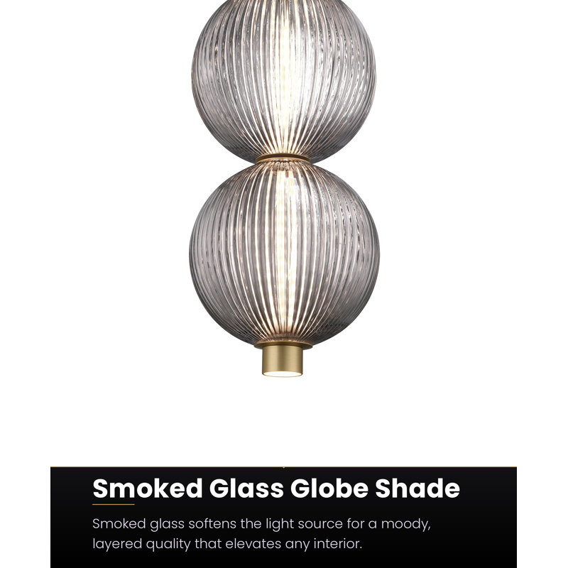 Palmas 16" LED Pendant, Gold