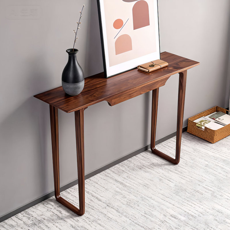 Console simple de style chinois, 35.4" H x 53.5" W x 13.8" D