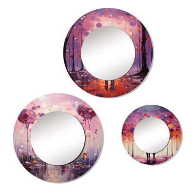 Accalia Metal Round Mirror