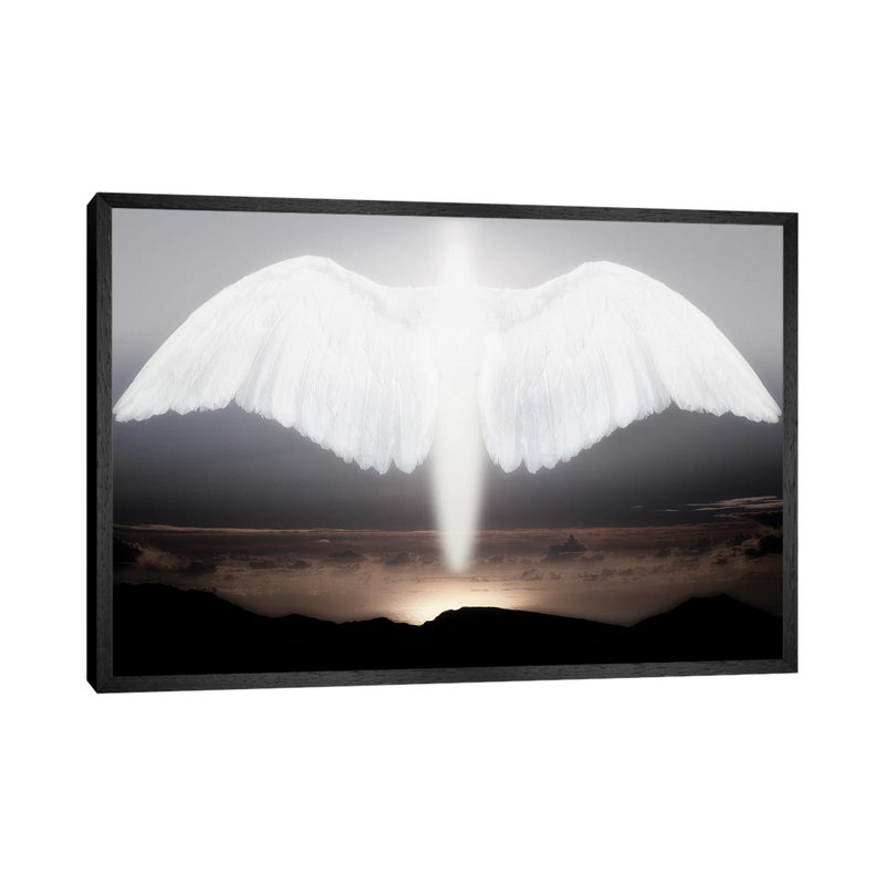 Artistic Creation Of Angel Or Spirit by Jaynes Gallery - Print on Canvas, 45.72cm H x 66.04cm W x 3.81cm D, Black Framed