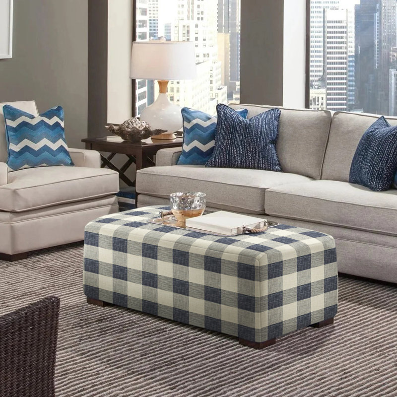 Campos Ottoman, Honey, Brown Geometric, 0456-33