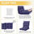 2 Piece 4" Thick High Back Chair Cushion Indoor and Outdoor Seat / Back Cushions with Straps-1302235199