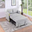 Perseo 55.5"W Beige Teddy Velvet Sleeper Loveseat With Dual-Pull Sleeper Design
