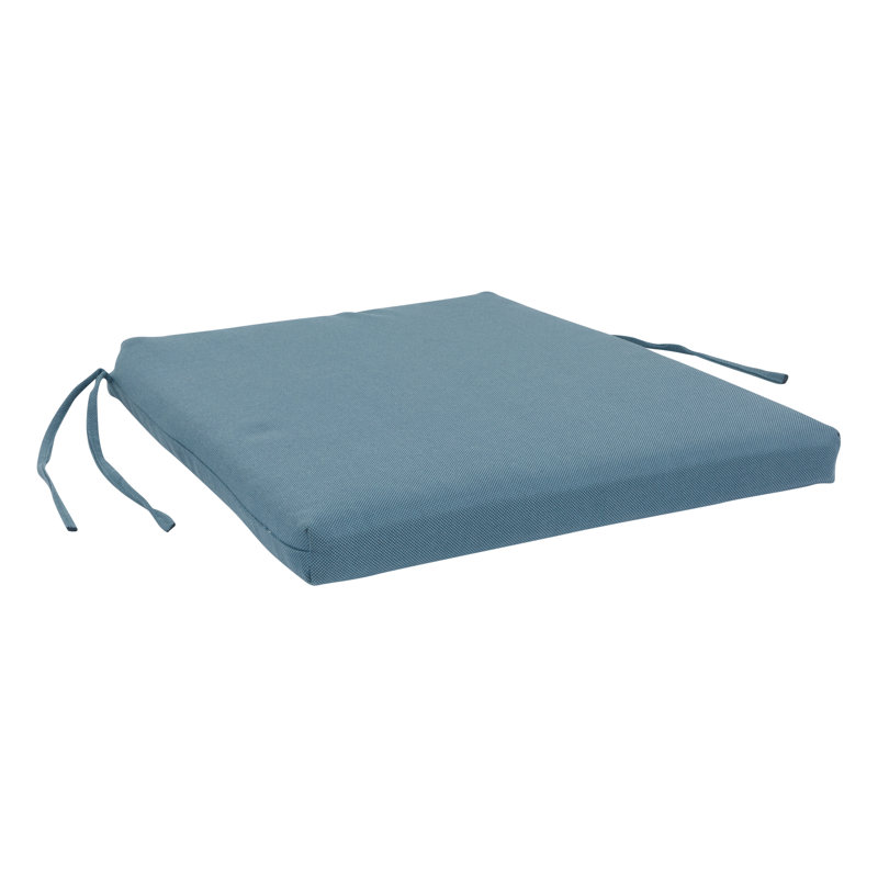 Coussin de coussin de siège intérieur / extérieur Emjay avec housse amovible et attaches, Sarcelle