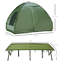Lit de camp pliable pour 2 personnes avec tente, couvre-lit et matelas gonflable épais Outsunny