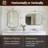 Tariro Contemporary Notched Corner Scalloped Rectangle Bathroom Vanity Mirror | Stainless Steel Frame-2082007518-2103208688