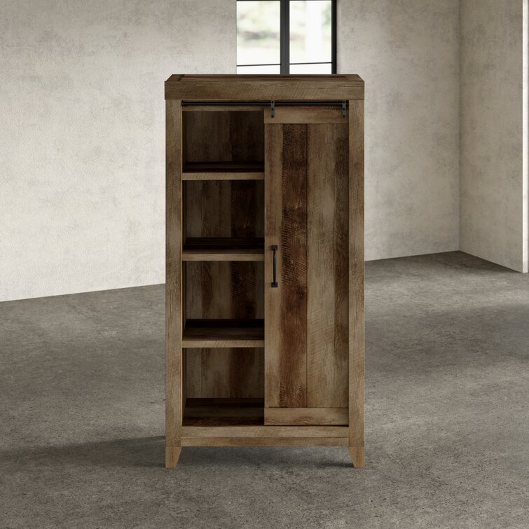 Sauder Adept Storage Wide Storage Cabinet, Craftsman Oak