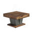 Table basse carrée 31,5 po - Table de chevet moderne en bois rustique pour le salon avec base entrecroisée, table d'appoint industrielle, brun rustique et noir