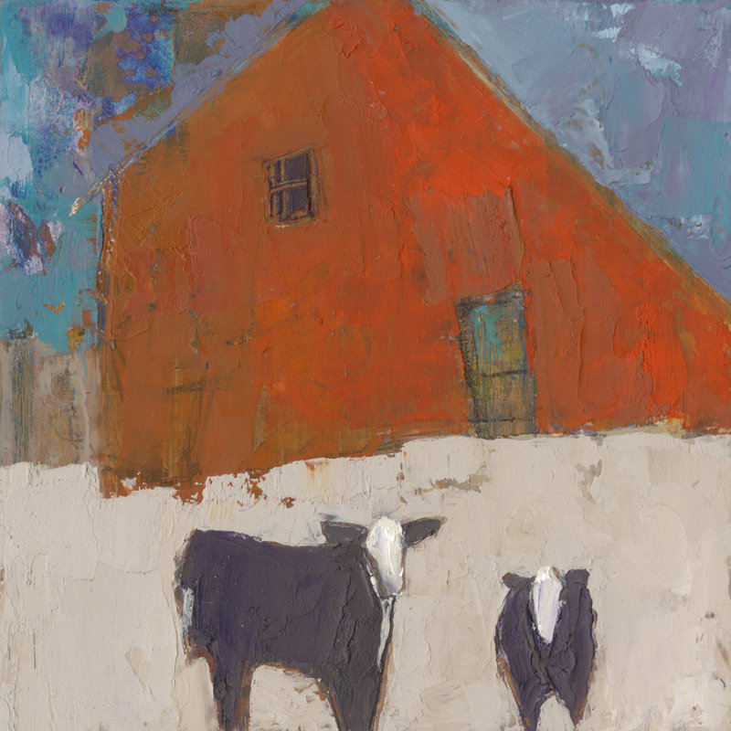 Hazel Barn by Sue Jachimiec - Wrapped Canvas Painting, 91cm H x 91cm W