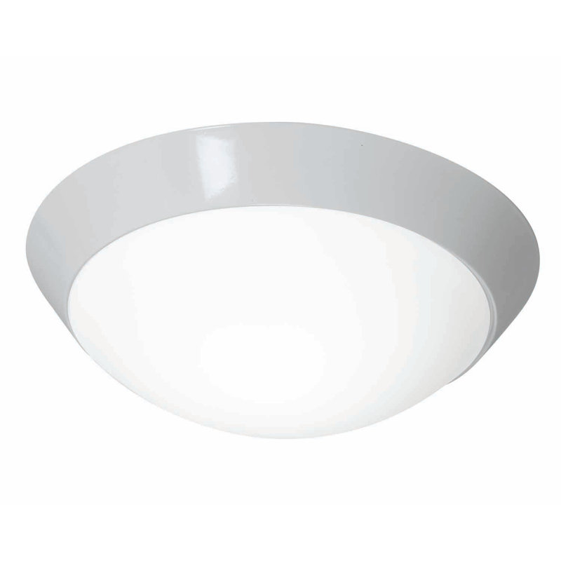 Plafonnier encastré en verre Capp, Blanc, H 4 po x l 13 po x P 13 po