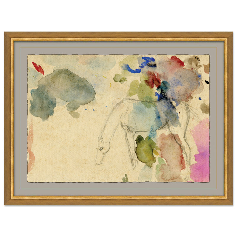 French Watercolor Study Of Horse Giclee Print by Soicher Marin Archives