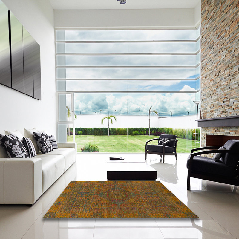Abstract Indoor Rug, Square 6'