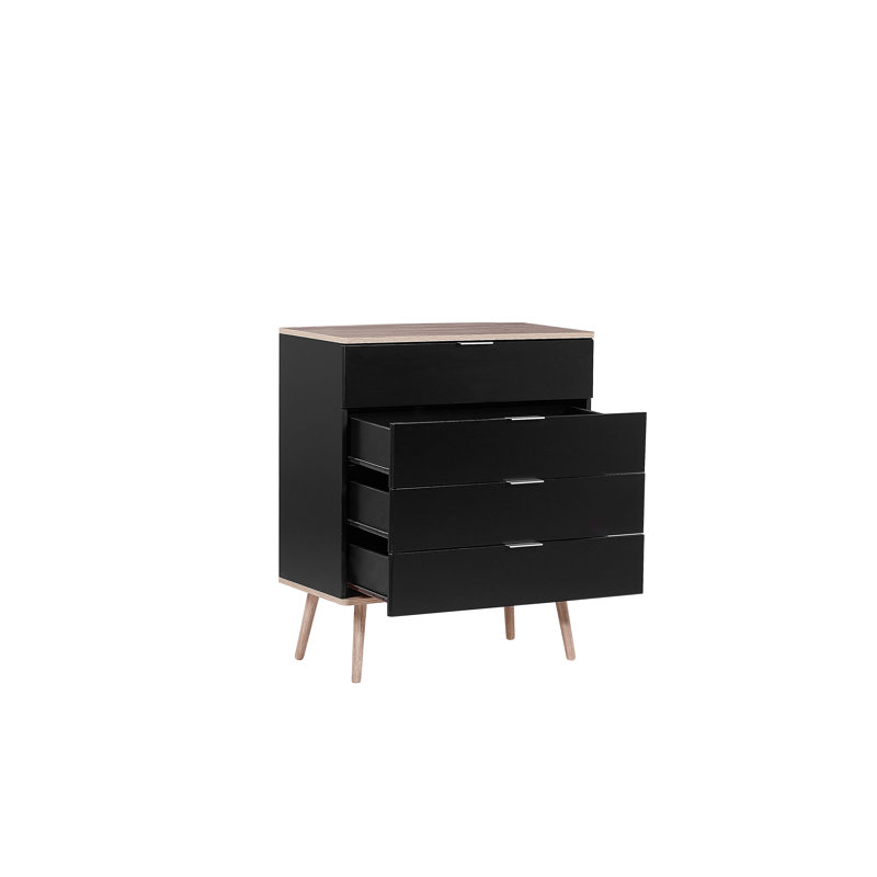 Walpi 4 Drawer 79cm W Chest of Drawers, Black