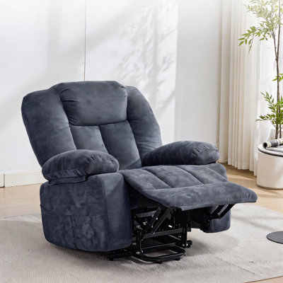 Power Lift Recliner Chair for Seniors, 8-Point Vibration Massage & Lumbar Heat, Thick Padded Headrest & Armrests, USB Charging, Side Pockets, 350 LBS Capacity